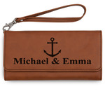 All Anchors Ladies Leatherette Wallet - Laser Engraved - Rawhide (Personalized)