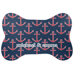 All Anchors Bone Shaped Dog Food Mat (Large) (Personalized)