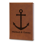 All Anchors Leatherette Journal - Large - Double Sided (Personalized)