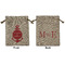 All Anchors Medium Burlap Gift Bag - Front and Back