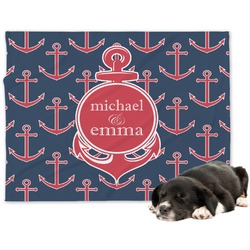 All Anchors Dog Blanket - Large (Personalized)