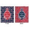 All Anchors Minky Blanket - 50"x60" - Double Sided - Front & Back