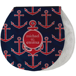 All Anchors Burp Pad - Velour w/ Couple's Names