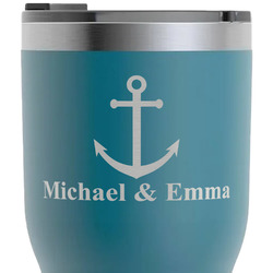 All Anchors RTIC Tumbler - Dark Teal - Laser Engraved - Single-Sided (Personalized)