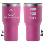 All Anchors RTIC Tumbler - Magenta - Laser Engraved - Double-Sided (Personalized)