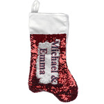 All Anchors Reversible Sequin Stocking - Red (Personalized)