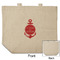 All Anchors Reusable Cotton Grocery Bag - Front & Back View