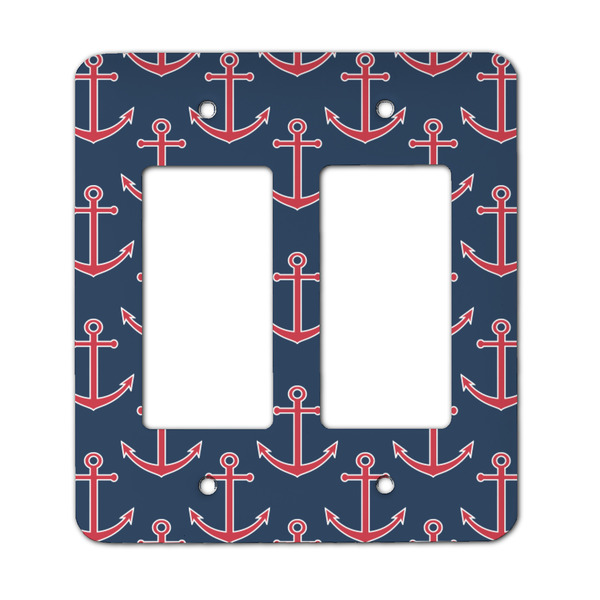 Custom All Anchors Rocker Style Light Switch Cover - Two Switch