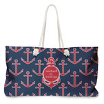 All Anchors Large Tote Bag with Rope Handles (Personalized)