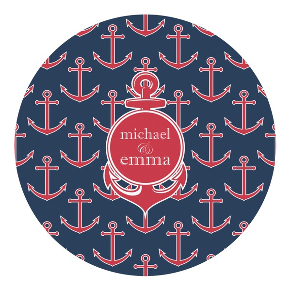 Custom All Anchors Round Decal - Small (Personalized)