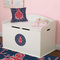 All Anchors Round Wall Decal on Toy Chest