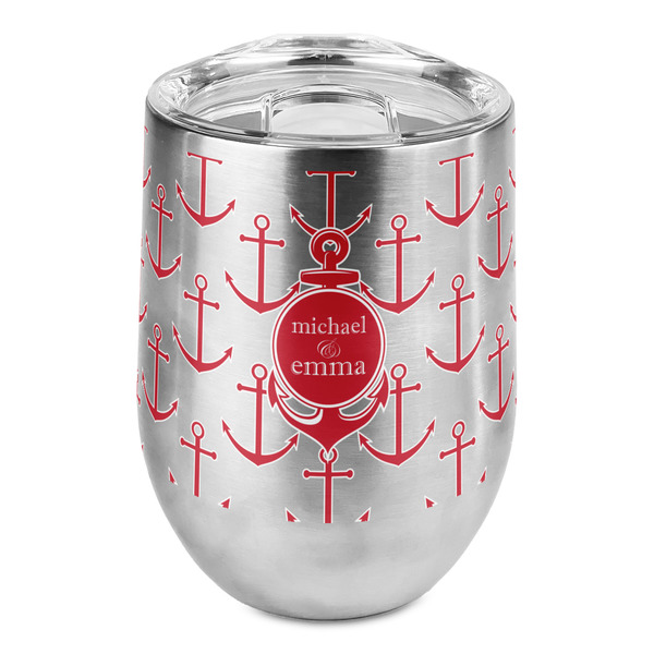 Custom All Anchors Stemless Wine Tumbler - Full Print (Personalized)