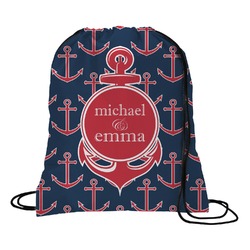 All Anchors Drawstring Backpack - Medium (Personalized)