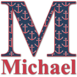 All Anchors Name & Initial Decal - Up to 9"x9" (Personalized)