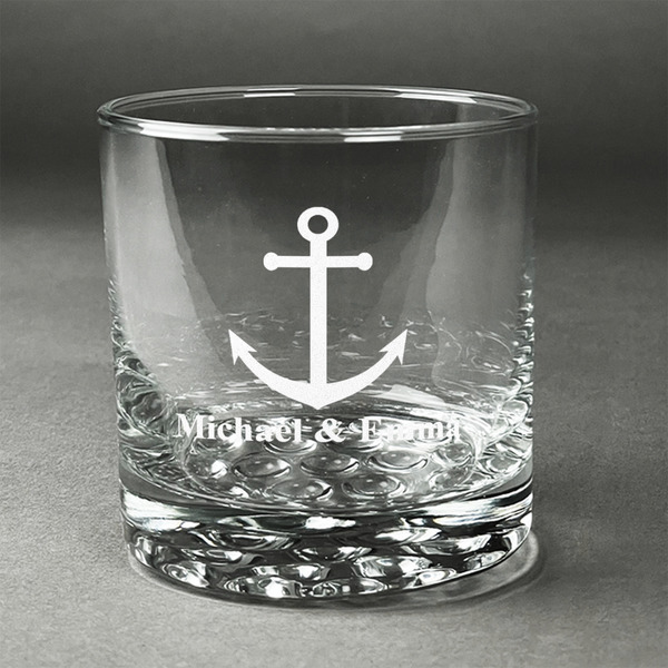 Custom All Anchors Whiskey Glass - Engraved (Personalized)