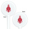 All Anchors White Plastic 5.5" Stir Stick - Double Sided - Round - Front & Back