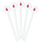 All Anchors White Plastic 5.5" Stir Stick - Fan View