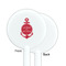 All Anchors White Plastic 5.5" Stir Stick - Single Sided - Round - Front & Back