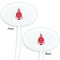 All Anchors White Plastic 7" Stir Stick - Double Sided - Oval - Front & Back