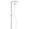 All Anchors White Plastic 7" Stir Stick - Oval - Dimensions