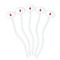 All Anchors White Plastic 7" Stir Stick - Oval - Fan