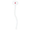 All Anchors White Plastic 7" Stir Stick - Oval - Single Stick