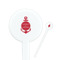 All Anchors White Plastic 7" Stir Stick - Round - Closeup