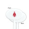 All Anchors White Plastic 7" Stir Stick - Single Sided - Oval - Front & Back