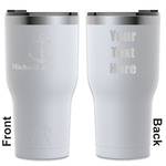 All Anchors RTIC Tumbler - White - Engraved Front & Back (Personalized)