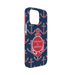 All Anchors iPhone Case - Plastic - iPhone 13 Mini (Personalized)