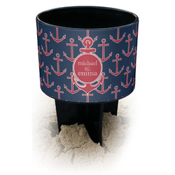 All Anchors Black Beach Spiker Drink Holder (Personalized)