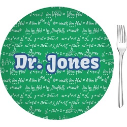 Equations 8" Glass Appetizer / Dessert Plates - Single or Set (Personalized)