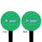 Equations Black Plastic 4" Food Pick - Round - Double Sided - Front & Back