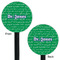 Equations Black Plastic 5.5" Stir Stick - Double Sided - Round - Front & Back