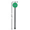 Equations Black Plastic 5.5" Stir Stick - Round - Dimensions