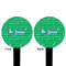 Equations Black Plastic 6" Food Pick - Round - Double Sided - Front & Back