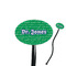 Equations Black Plastic 7" Stir Stick - Oval - Closeup