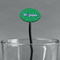 Equations Black Plastic 7" Stir Stick - Oval - Main