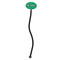 Equations Black Plastic 7" Stir Stick - Oval - Single Stick