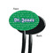 Equations Black Plastic 7" Stir Stick - Single Sided - Oval - Front & Back