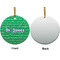 Equations Ceramic Flat Ornament - Circle Front & Back (APPROVAL)