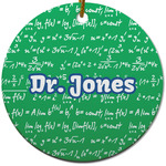 Equations Round Ceramic Ornament w/ Name or Text