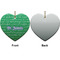 Equations Ceramic Flat Ornament - Heart Front & Back (APPROVAL)