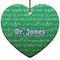 Equations Ceramic Flat Ornament - Heart (Front)