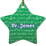 Equations Star Ceramic Ornament w/ Name or Text