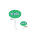 Equations Clear Plastic 7" Stir Stick - Oval - Front & Back