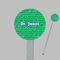 Equations Clear Plastic 7" Stir Stick - Round - Closeup