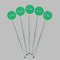 Equations Clear Plastic 7" Stir Stick - Round - Fan View