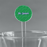 Equations 7" Round Plastic Stir Sticks - Clear (Personalized)