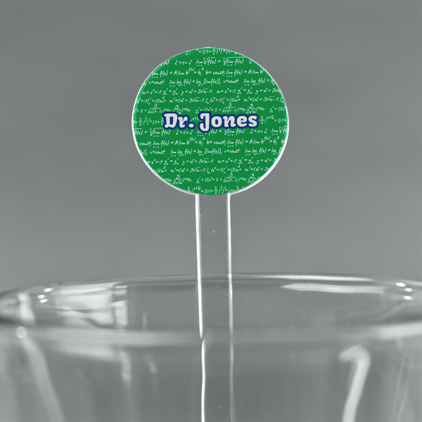 Custom Equations 7" Round Plastic Stir Sticks - Clear (Personalized)